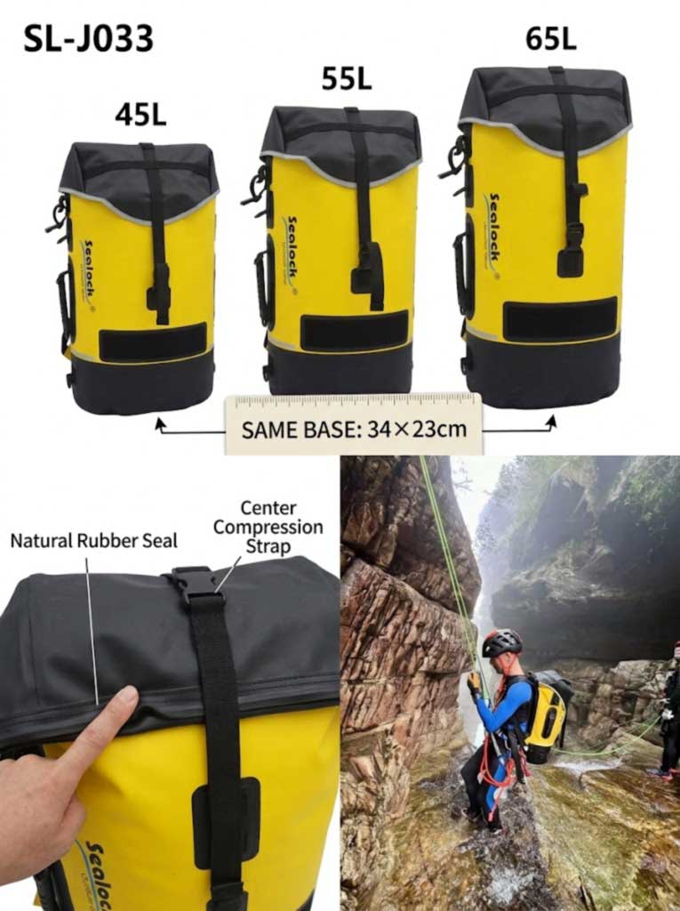 Produsen Ransel Caving dan Canyoning: Paket Las IPX8 untuk Merek Ekspedisi