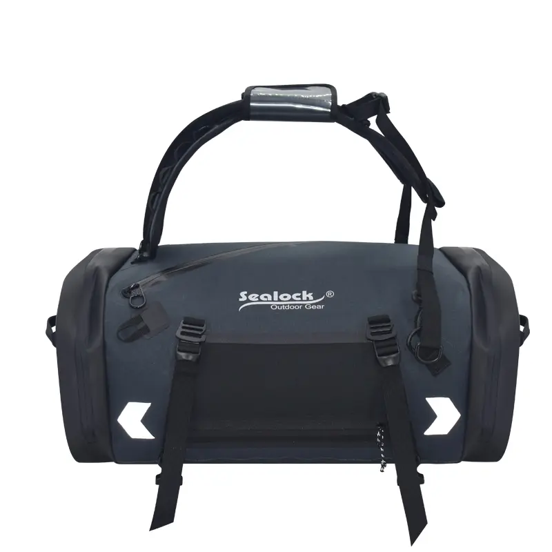 Tas Motor Tahan Air 3 Arah 55L dengan Ritsleting Kedap Udara (Tali/Ransel/Bawaan)