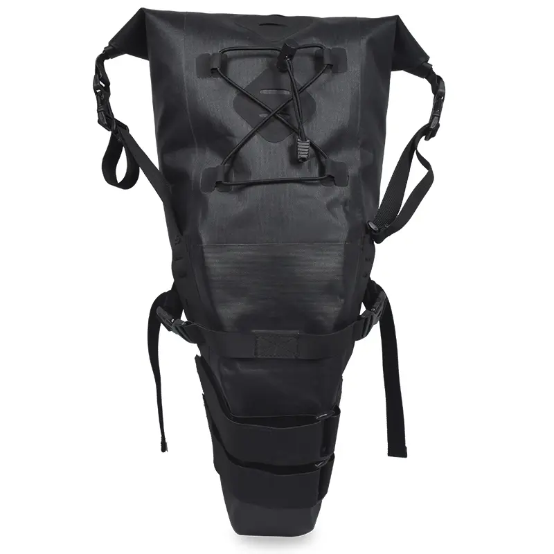 Tas Sadel Bikepacking Tahan Air dengan Penutupan Roll Top